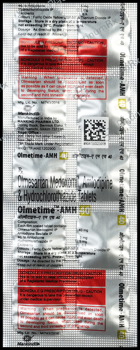 Olmetime AMH 5/12.5/40mg Tablet 10s