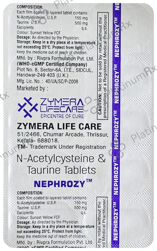 Nephrozy 150/500mg Tablet 10s