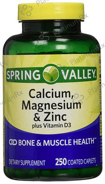 Spring Valley Calcium, Magnesium & Zinc Plus Vitamin D3 Coated Caplet