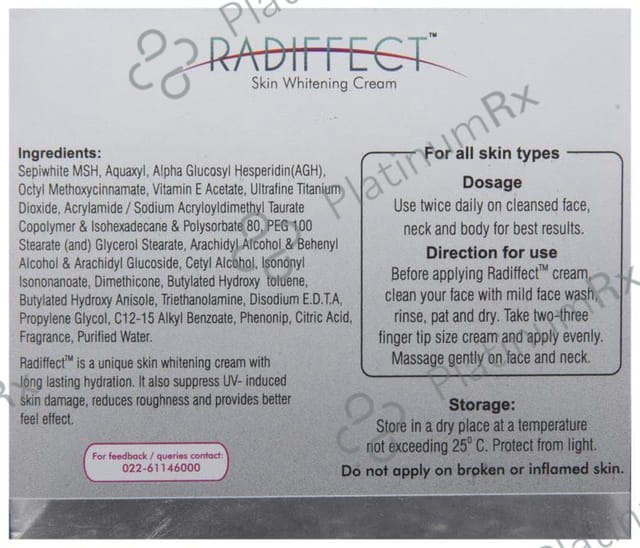 Radiffect Skin Whitening Cream