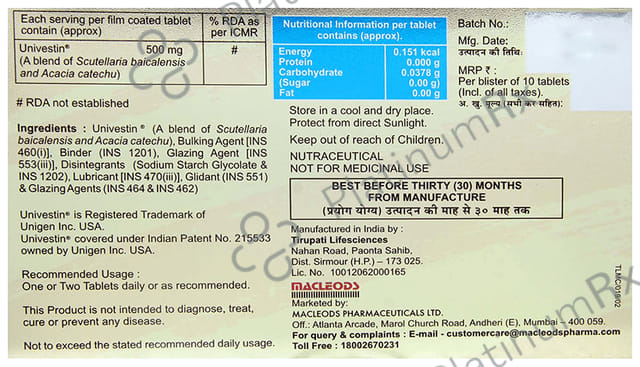 Macvestin 500mg Tablet 10s