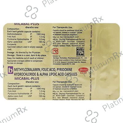 Micabal Plus 100mg Capsule 10s