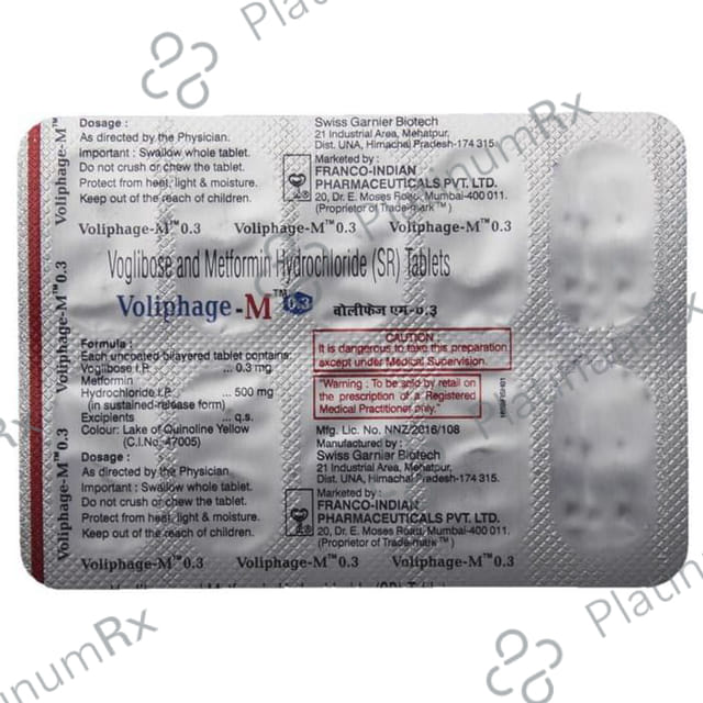 Voliphage M 500/0.3mg Tablet SR 10s