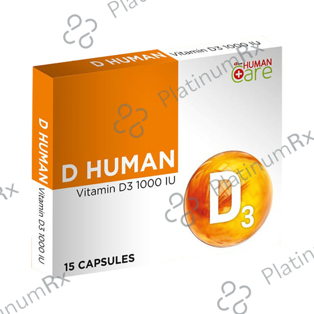 D Human Vitamin D3 1000IU Capsule 15s