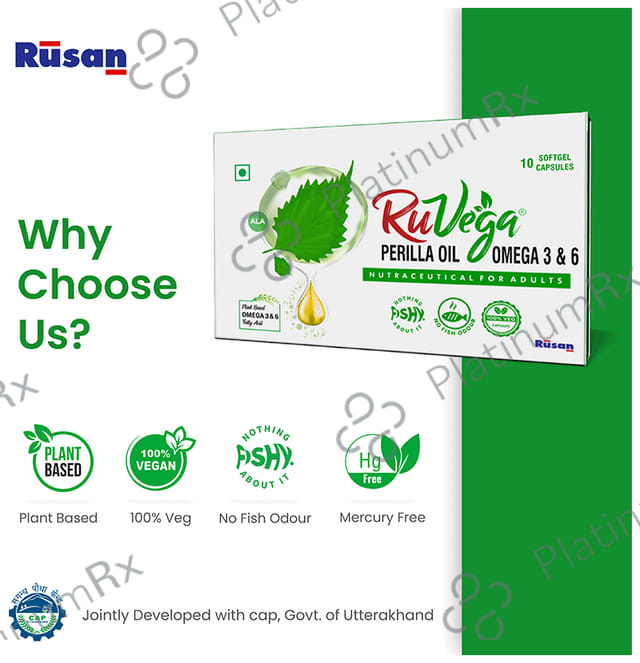 Ruvega Perilla Oil Omega 3 Soft Gel Capsules 10s