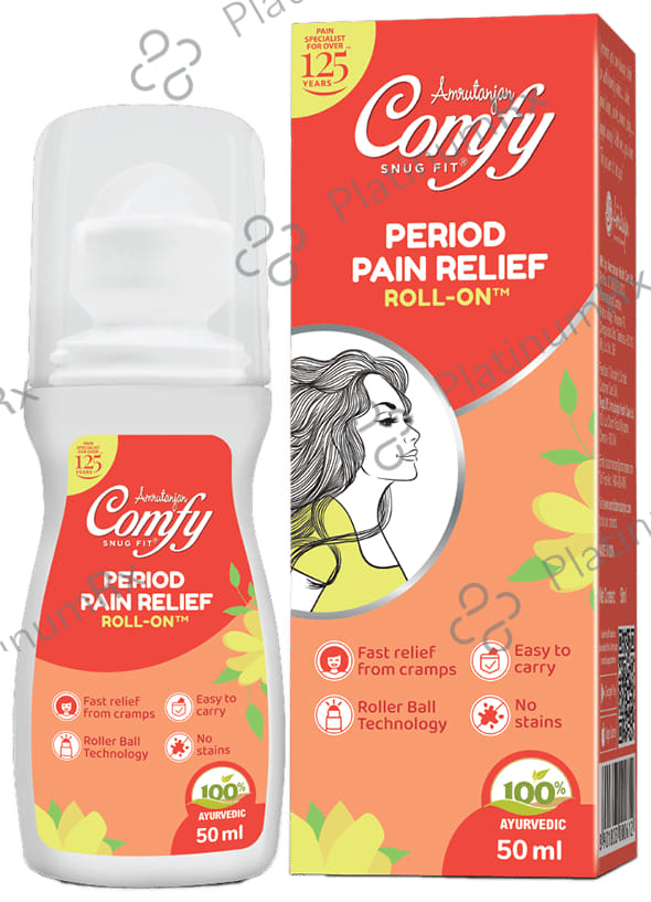 Amrutanjan Comfy Snug Fit Period Pain Relief Roll-On