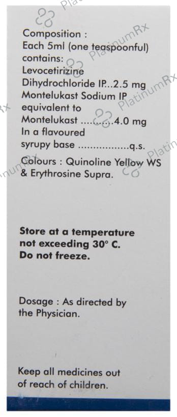 Allercet M 2.5/4mg Syrup 60ml