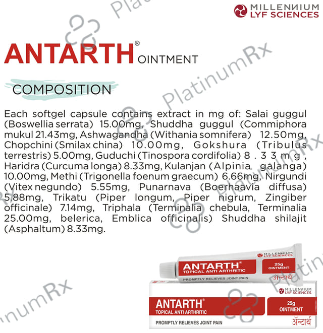 Millennium Herbal Care Antarth Topical Anti Arthritic Ointment (25gm Each)