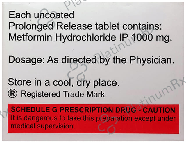 Diamet 1000mg Tablet SR
