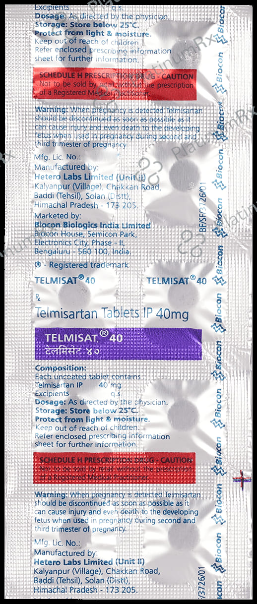 Telmisat 40mg Tablet 10s