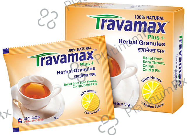 Travamax Plus Herbal Granules Sachet (5gm Each) Honey lemon