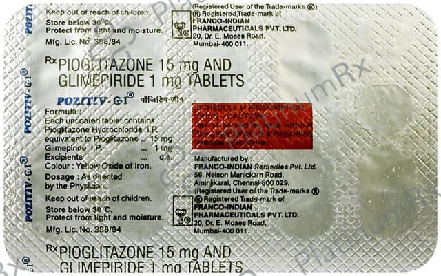 Pozitiv G 15/1mg Tablet 10s