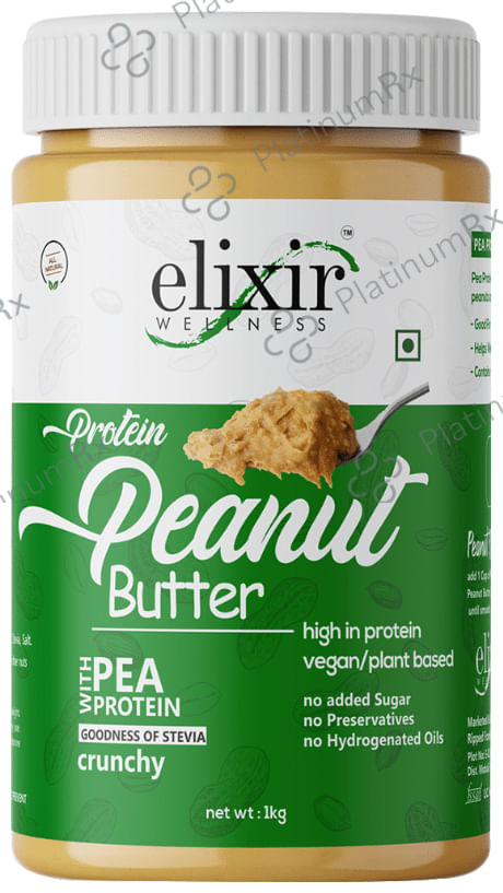 Elixir Wellness Vegan Protein Peanut Butter Crunchy 1 kg