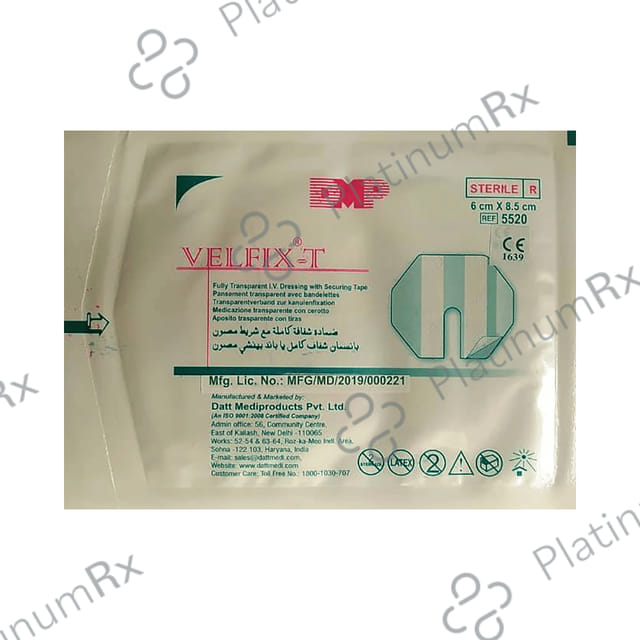 Datt Velfix-T Fully Transparent IV Dressing Tape 6cm x 8.5cm