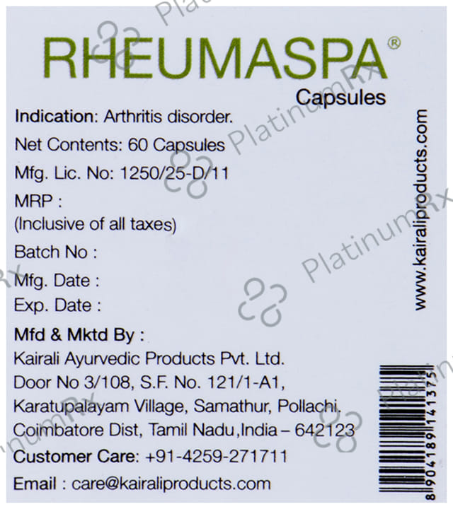 Kairali Rheumaspa Capsule