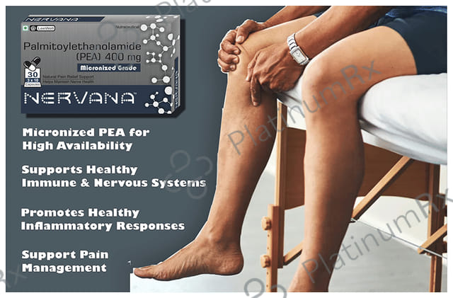 Nervana Micronized Palmitoylethanolamide 400Mg (Pea), Sciatica Nerve Compression, Bladder Pain Relief Capsule