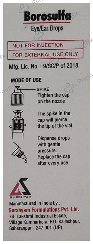 Borosulfa Eye/Ear Drop