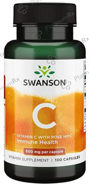 Swanson Vitamin C With Rose Hips 500mg Capsule