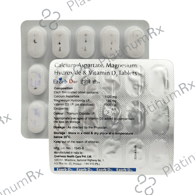 Ezorb D3 Plus Tablet 15s