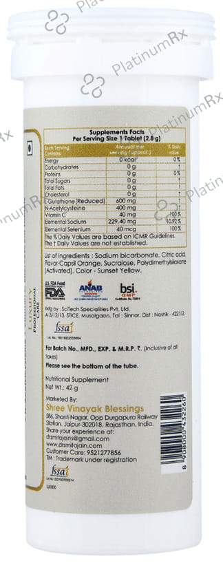 Dr. Smita Jain's L Glutathione Effervescent Tablet 15s