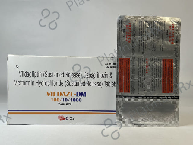 Vildaze DM 100/10/1000mg Tablet SR 10s