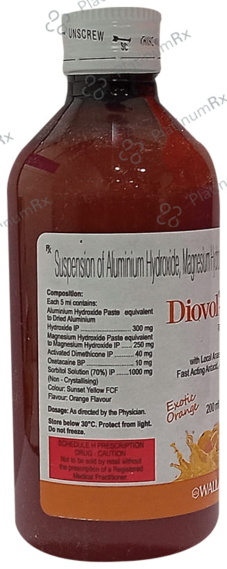 Diovol LA Exotic Orange Sugar Free Suspension 200ml