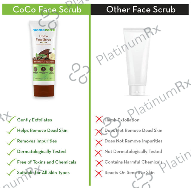 Mamaearth Coco Face Scrub - Paraben & SLS-Free - For All Skin Types