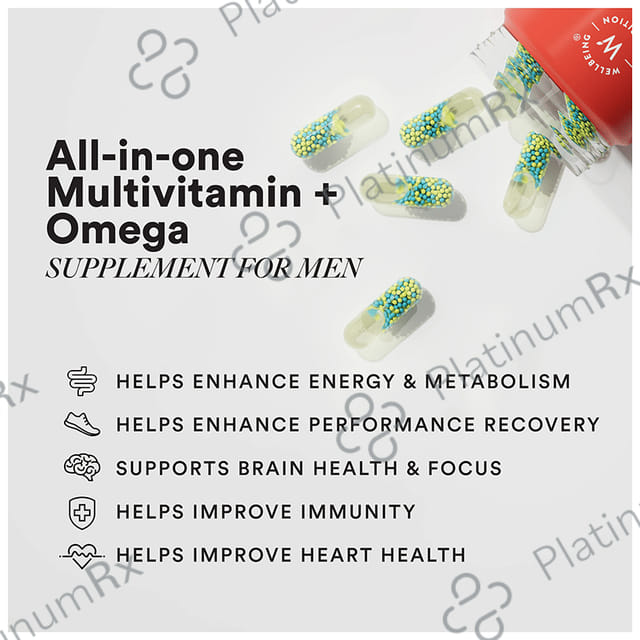 Wellbeing Nutrition Slow Multi for Him - With Caffeine & Ginseng for Energy & Performance - Capsule