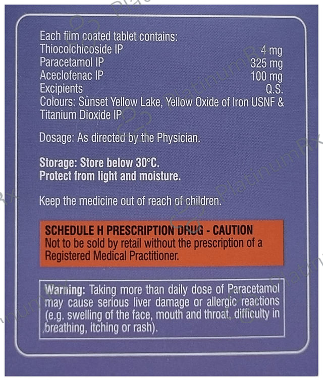 Myoril Maxx 4/100/325mg Tablet 10s