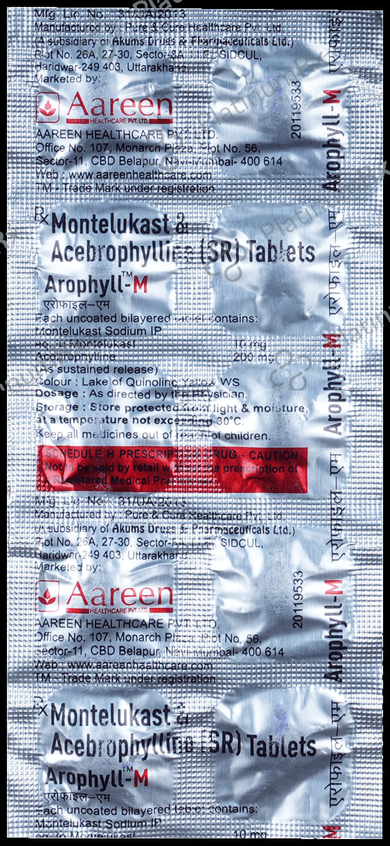 Arophyll M 200/10mg Tablet SR 10s