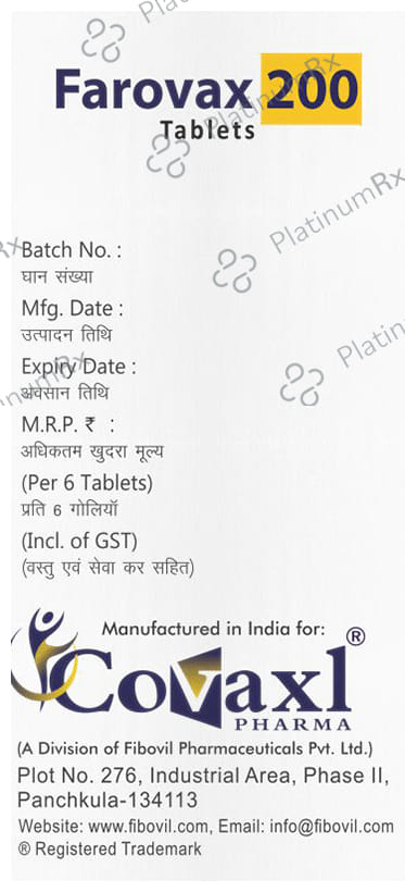 Farovax 200mg Tablet 6s