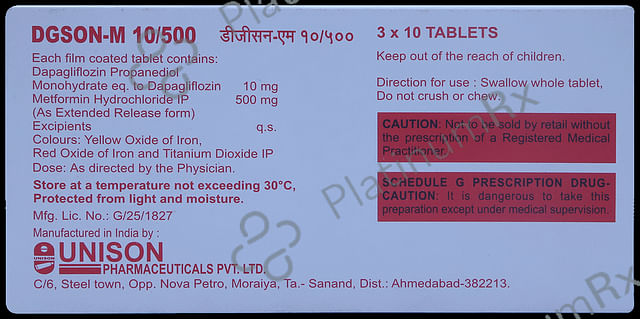 Dgson M 10/500mg Tablet 10s