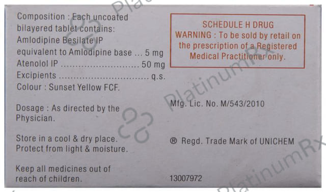 Corvadil A 5/50mg Tablet 15s