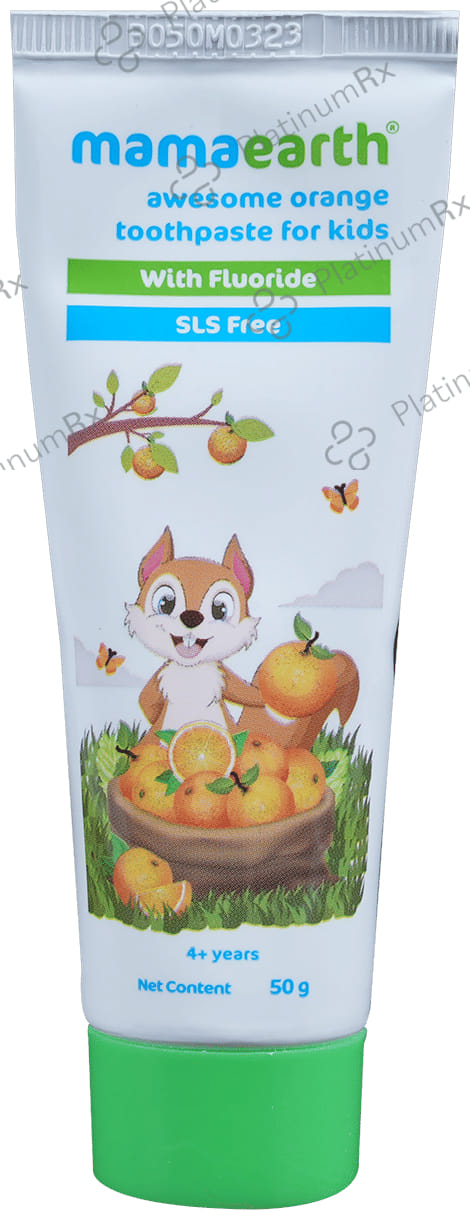 Mamaearth for Kids Awesome Orange 4+ years Toothpaste 50gm