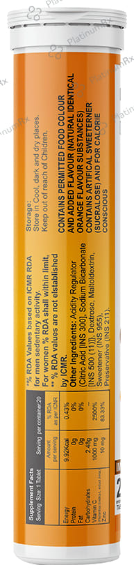 Nutracology 1000mg Cimmunity Vitamin C Orange Flavour Tablet 1s