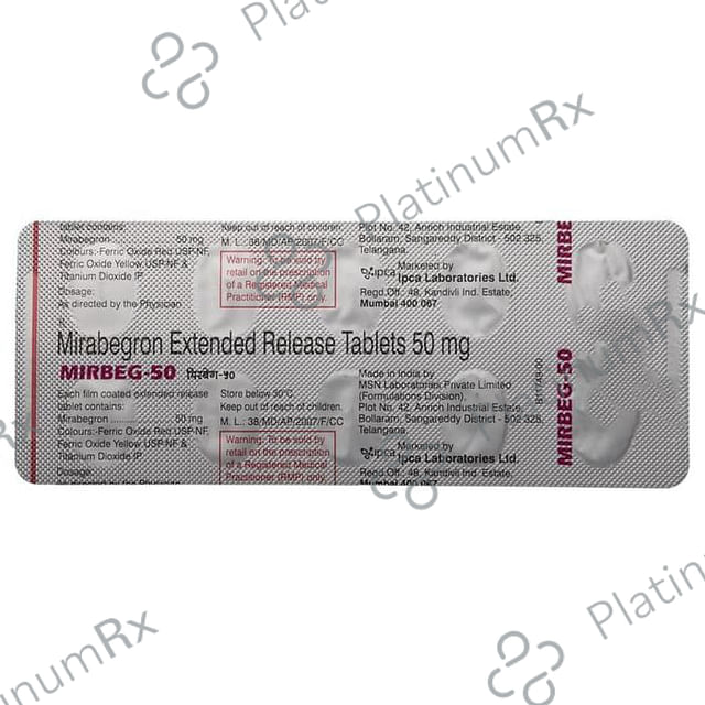 Mirbeg 50mg Tablet ER 10s