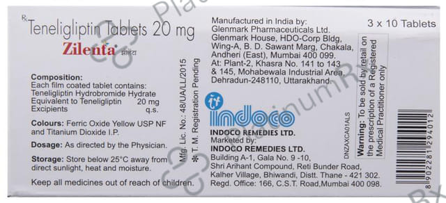 Zilenta 20mg Tablet 10s