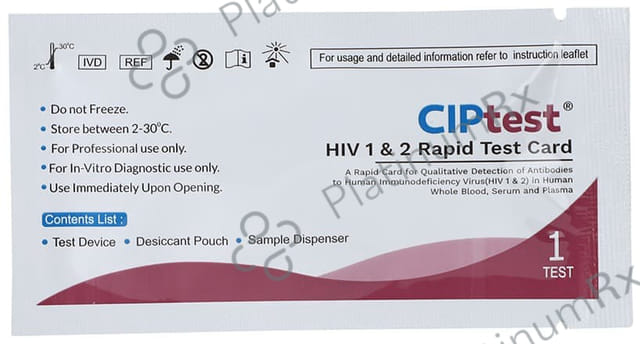 Ciptest HIV 1 & 2 Rapid Test Card