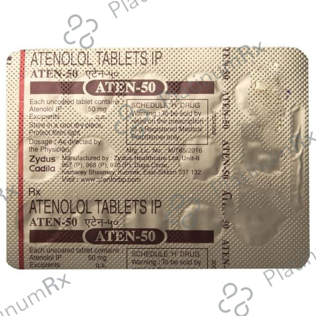 Aten 50mg Tablet 14s