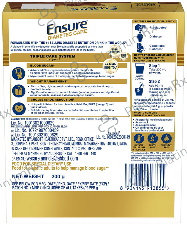 Ensure Diabetes Care Chocolate Flavour Powder 200gm