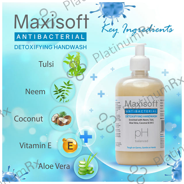Maxisoft Antibacterial Detoxifying Handwash (500ml Each) 1 Bottle