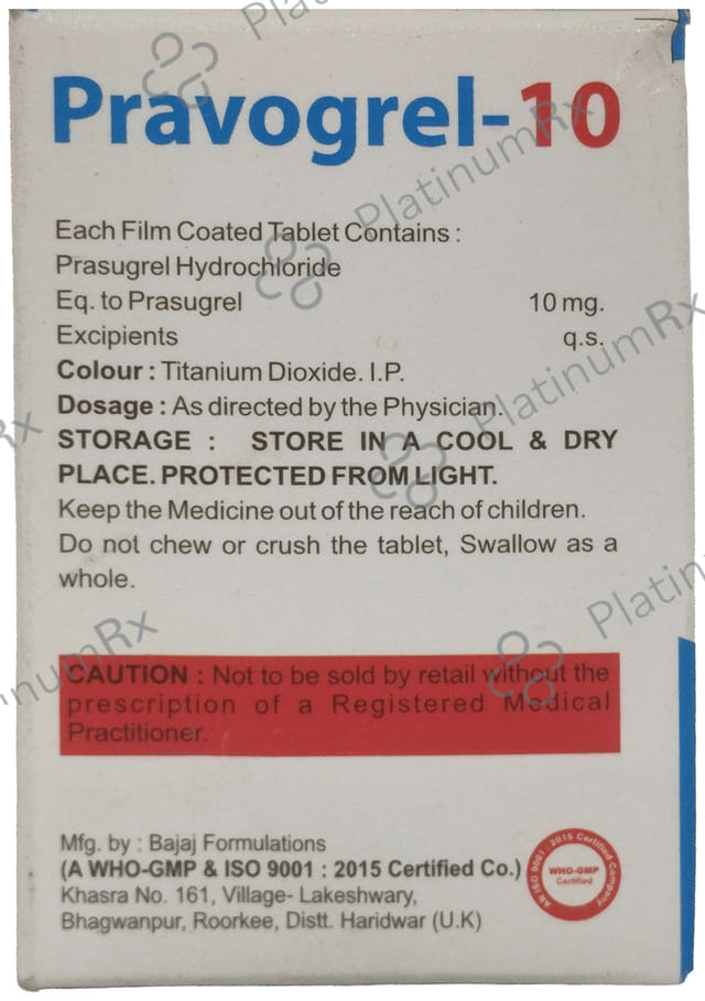 Pravogrel 10mg Tablet