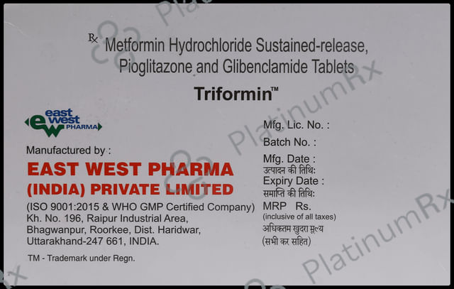 Triformin 5/500/15mg Tablet 10s