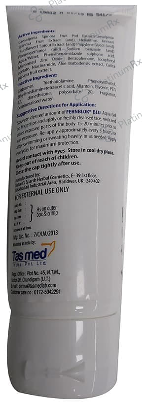 Fernblok BLU SPF 30 Sunscreen Aqua Gel 50ml