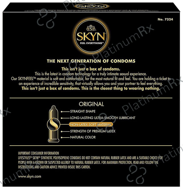 LifeStyles SKYN Feel Everything Non-Latex Lubricated Condom 24 condoms