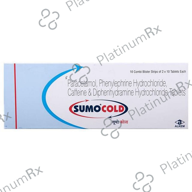 Sumo Cold 30/25/500/5mg Tablet 10s