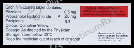 Exilam Beta 0.5/20mg Tablet 10s