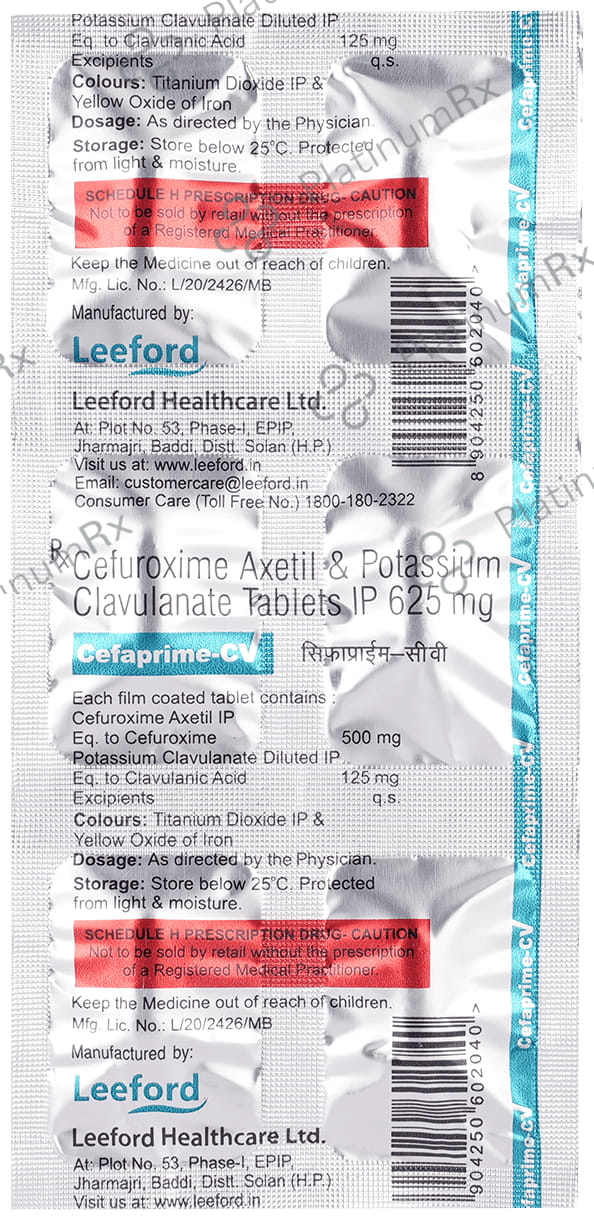 Cefaprime CV 625mg Tablet 6s