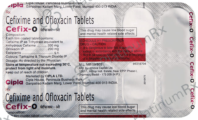 Cefix O 200/200mg Tablet 10s
