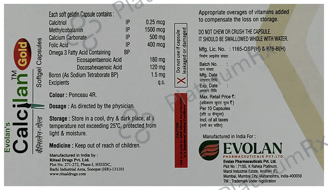 Evolan's Calcilan Gold Softgel Capsule